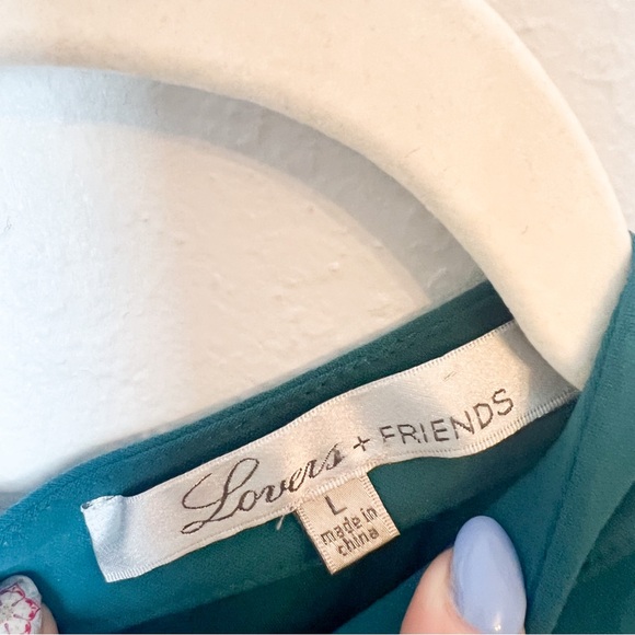 REVOLVE BRAND LOVERS + FRIENDS Lily Mini Dress In Green Dress Size Large EUC - Picture 3 of 7